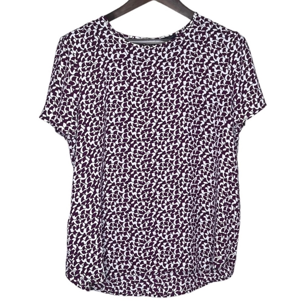 Ann Taylor Factory Purple and White Blouse